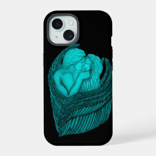 Angels Kissing, noir et vert Design