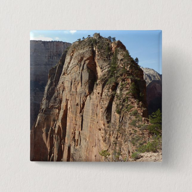 Angels Landing at Zion National Park 2 Inch Square Button (Front)