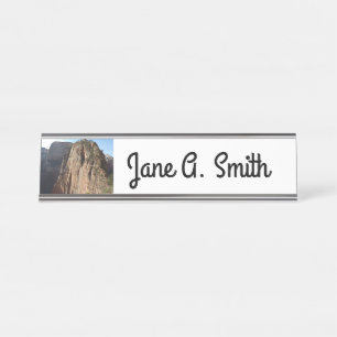 Angels Landing at Zion National Park Desk Name Plate