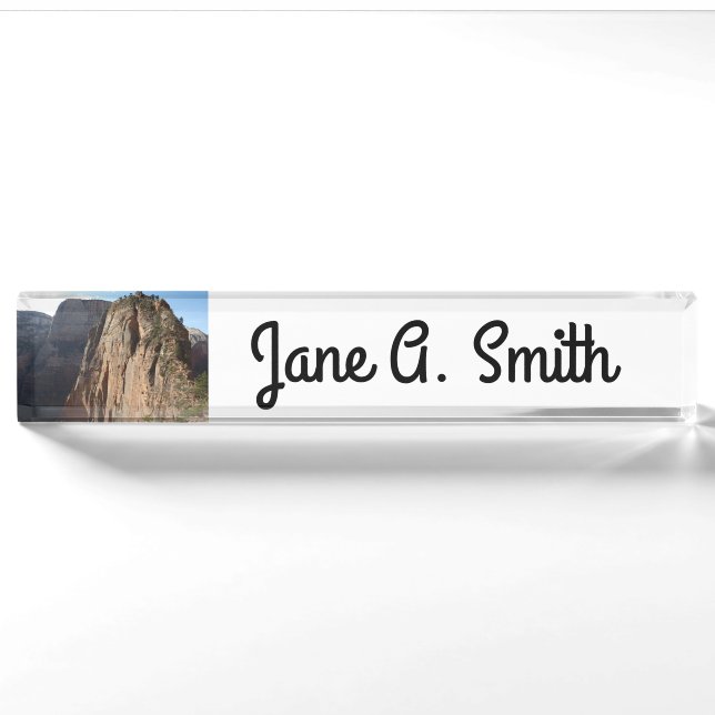 Angels Landing at Zion National Park Nameplate (Front)