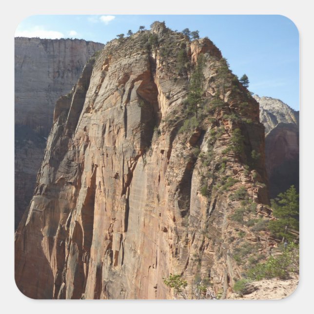 Angels Landing at Zion National Park Square Sticker (Front)