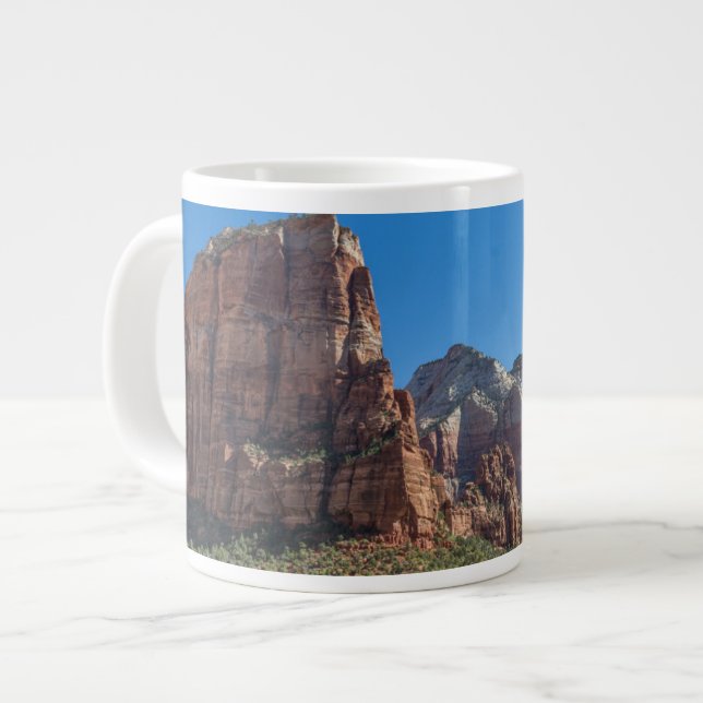 Angels Landing in Zion National Park Large Coffee Mug (Front Left)