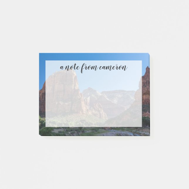 Angels Landing in Zion National Park Post-it Notes (Front)