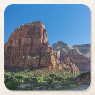 Angels Landing in Zion National Park Square Paper Coaster