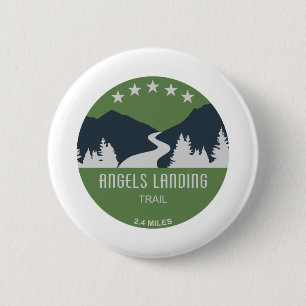 Angels Landing Trail Zion National Park 2 Inch Round Button