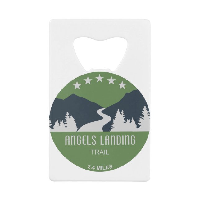Angels Landing Trail Zion National Park Credit Card Bottle Opener (Front)