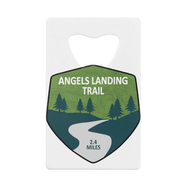 Angels Landing Trail Zion National Park Credit Card Bottle Opener (Front)