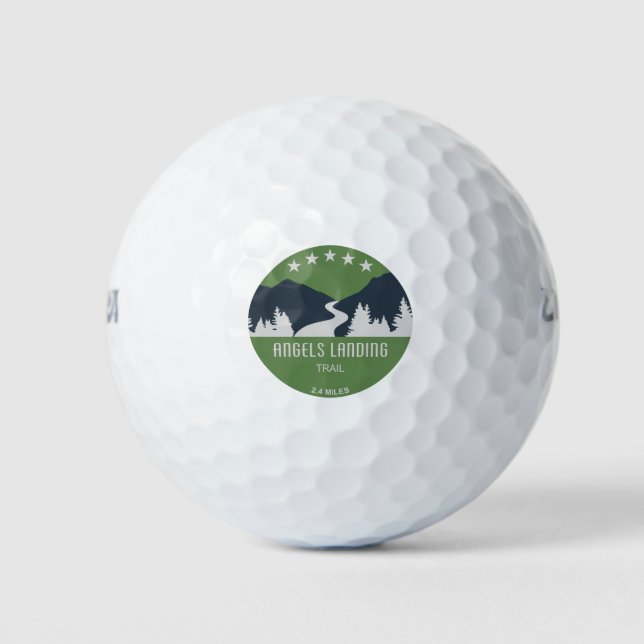 Angels Landing Trail Zion National Park Golf Balls (Front)