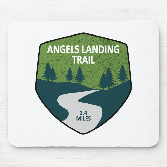 Angels Landing Trail Zion National Park Mouse Pad (Front)