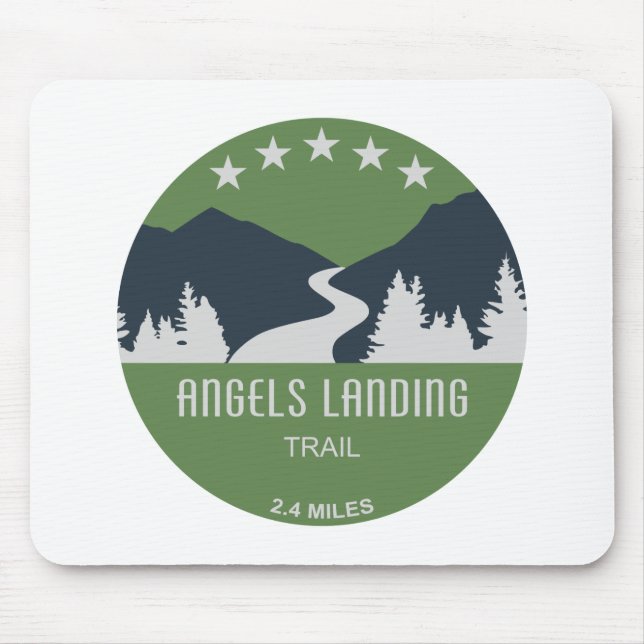 Angels Landing Trail Zion National Park Mouse Pad (Front)