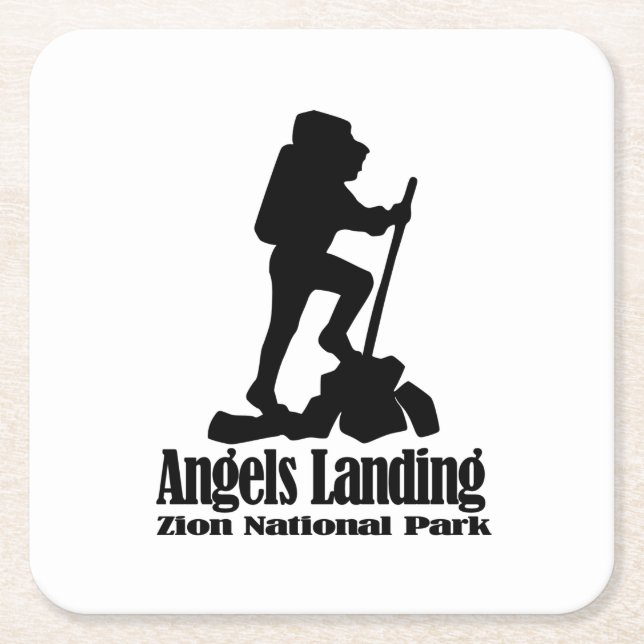 Angels Landing - Zion National Park  Square Paper Coaster (Front)