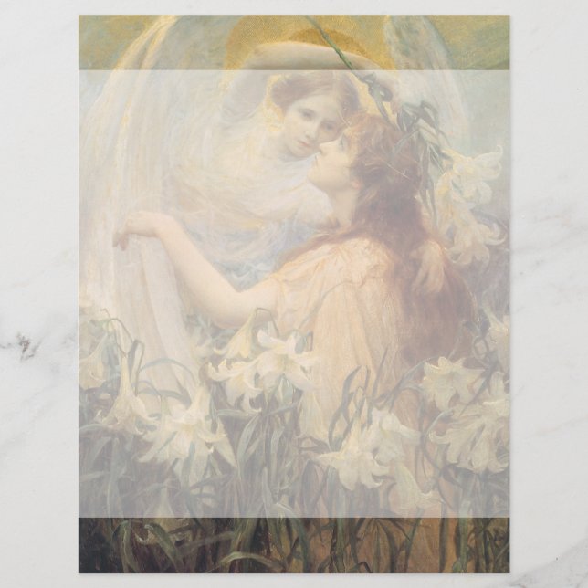 Angel's Message by George Swinstead, Vintage Art (Front)
