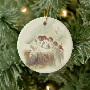 Angels of Christ Ceramic Ornament