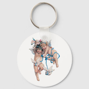 ANGELS OF PEACE ON EARTH GOOD WILL TOWARD MEN KEYCHAIN