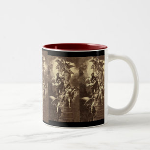 Angels On A Celestial Ladder Two-Tone Coffee Mug
