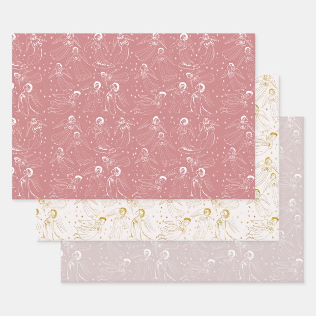 angels pattern | set I Wrapping Paper Sheet (Set)