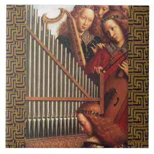 ANGELS PLAYING MUSIC by Jan Van Eyk Tile