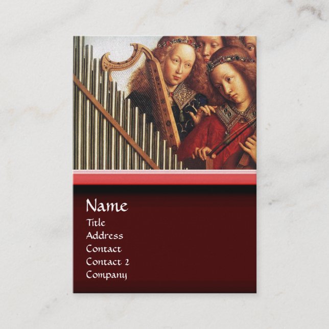 ANGELS PLAYING MUSIC ,detail Business Card (Front)