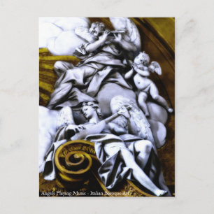 Angels Playing Music Postcard