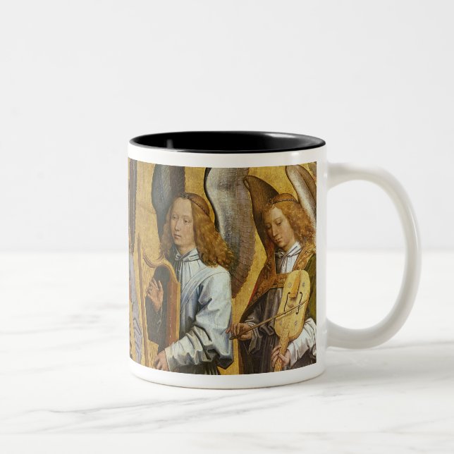 Angels Playing Musical Instruments Two-Tone Coffee Mug (Right)