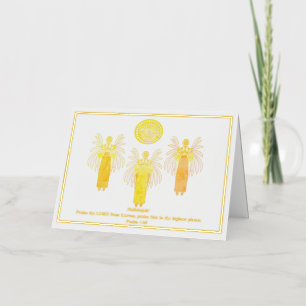 Angels praise God Foil Greeting Card