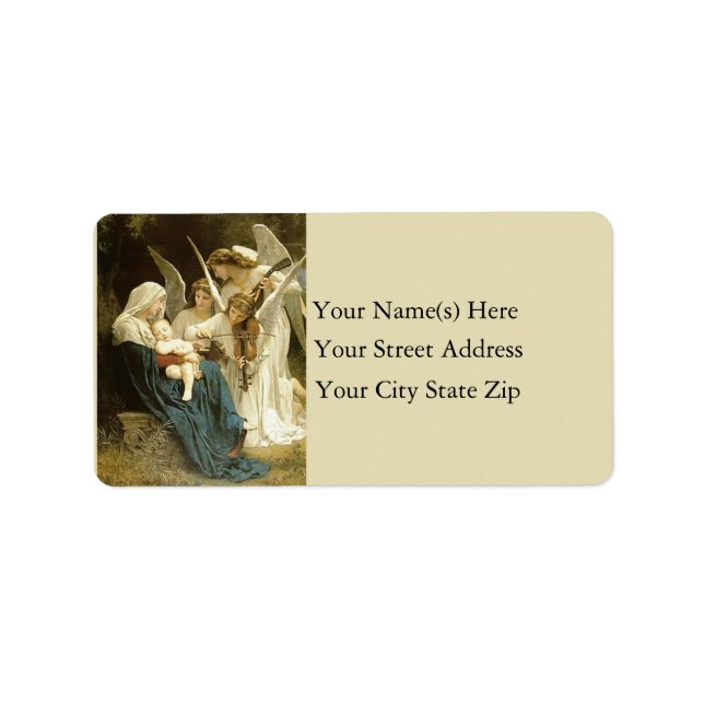 Angels Serenade Mary Vintage Address Label (Front)