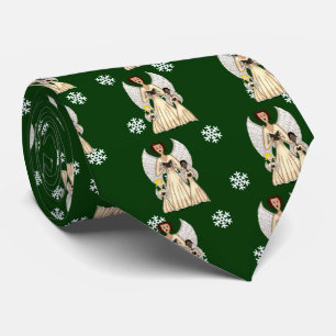 Angels Singing Carols (Gold) Tie