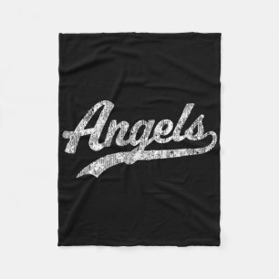 Angels T Shirt Vintage Sports Name Tee Design T-sh Fleece Blanket