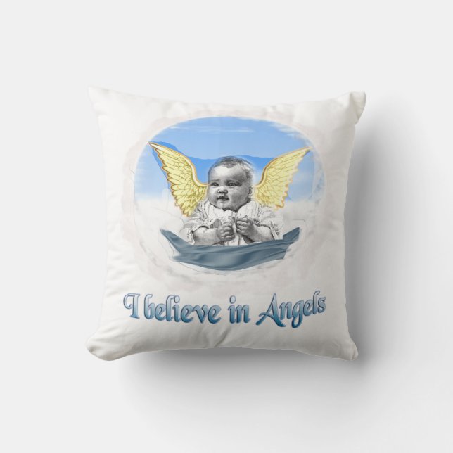 Angels Throw Pillow (Front)
