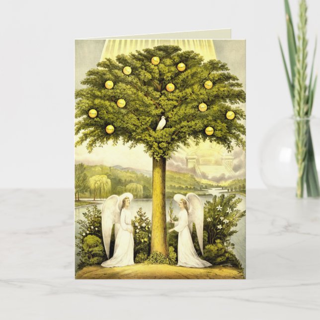 angels times past greeting card (Front)