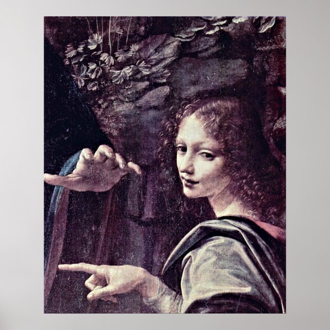 Angels 'Uriel' by Leonardo di ser Piero da Vinci Poster (Front)