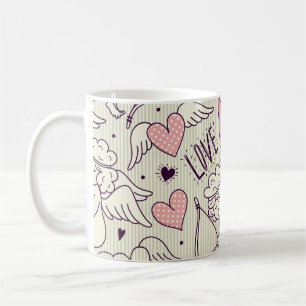 Angels, Valentine's Day, love pattern. Coffee Mug