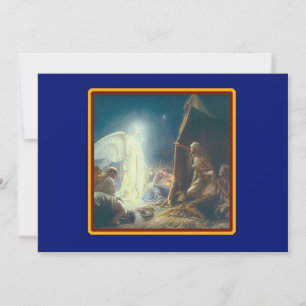 Angels Visit Shepherds Customized Christmas Holiday Card