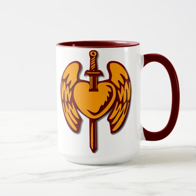 Angel's Warrior Heart Mug (Right)