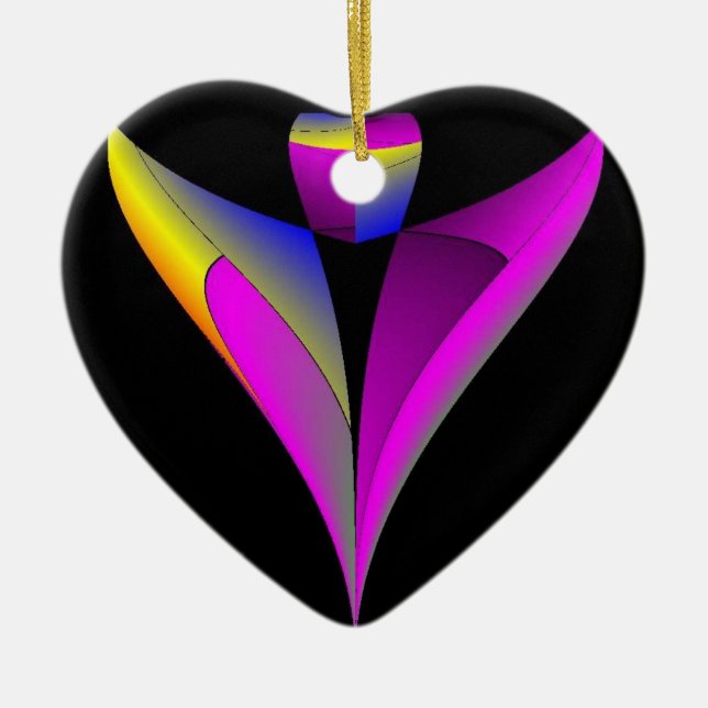 Angels Watch Over You Ceramic Ornament (Front)