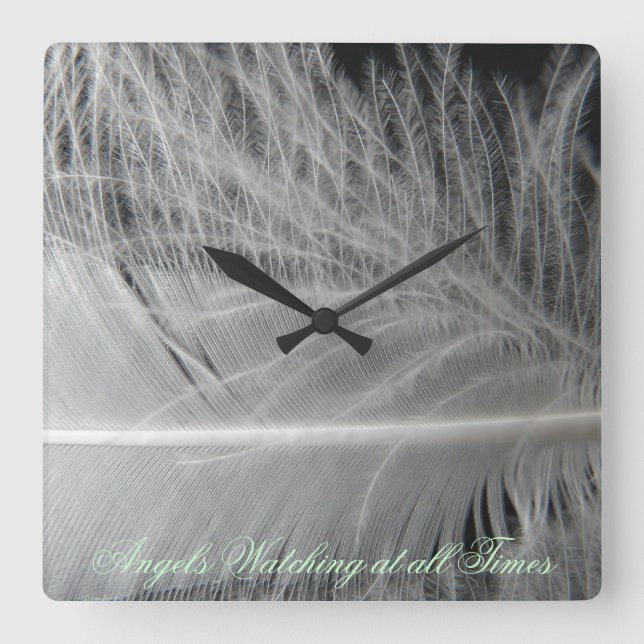 Angels Watching Quote Wall Clock (Front)
