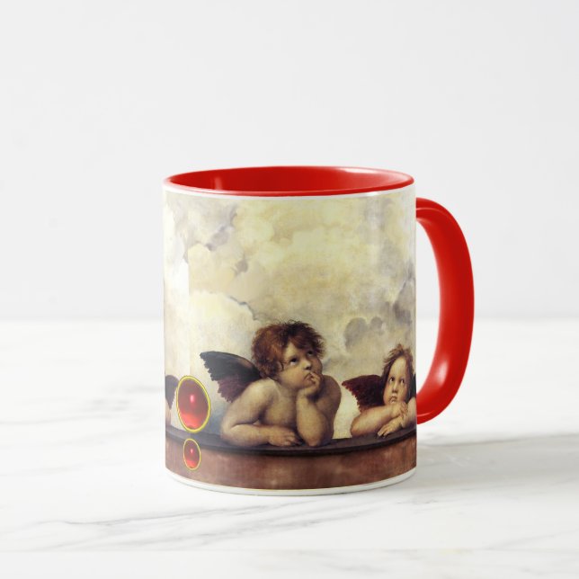 ANGELS / Winged Cherubs ,Clouds Raffaello Sanzio Mug (Front Right)