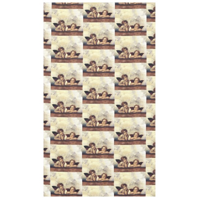 ANGELS / Winged Cherubs ,Clouds Raffaello Sanzio  Tablecloth (Front)