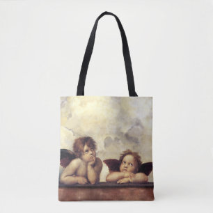 ANGELS / Winged Cherubs ,Clouds Raffaello Sanzio Tote Bag