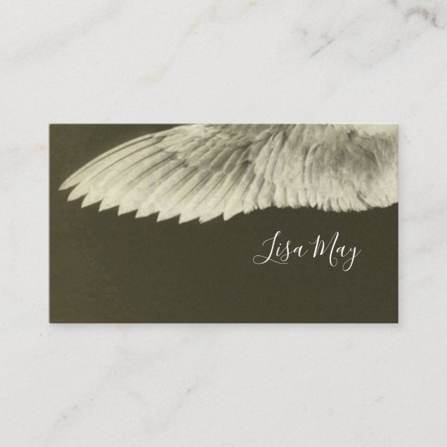 Angels Wings Sepia Grunge Business Cards (Front)