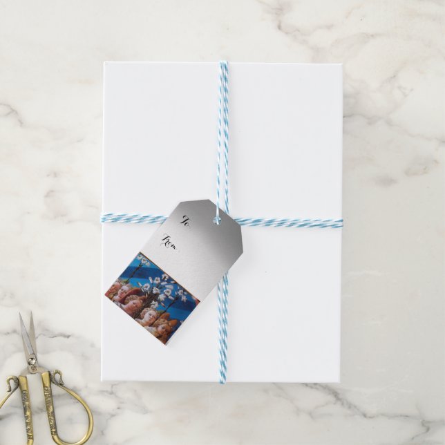 ANGELS WITH WHITE LILIES GIFT TAGS (With Twine)
