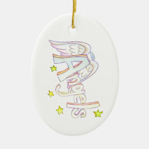 Angels Word Art Custom Pendant Ornaments
