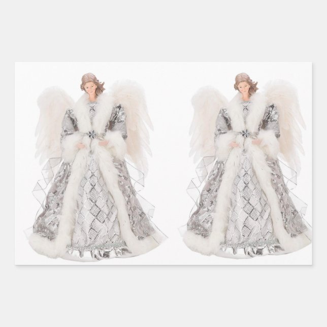 Angels Wrapping Paper Flat Sheet Set of 3 (Front)