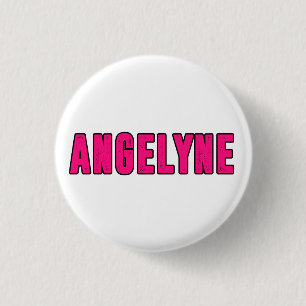 Angelyne name 1 inch round button