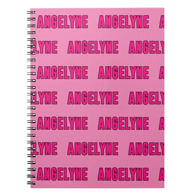 Angelyne name notebook (Front)