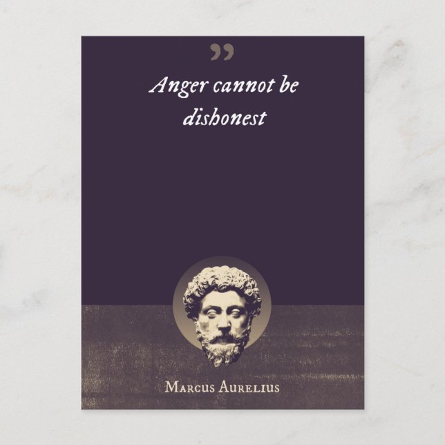 Anger cannot be dishonest postcard (Front)