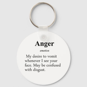 Anger Definition Keychain