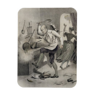 Anger in the Kitchen, from a series of prints depi Magnet