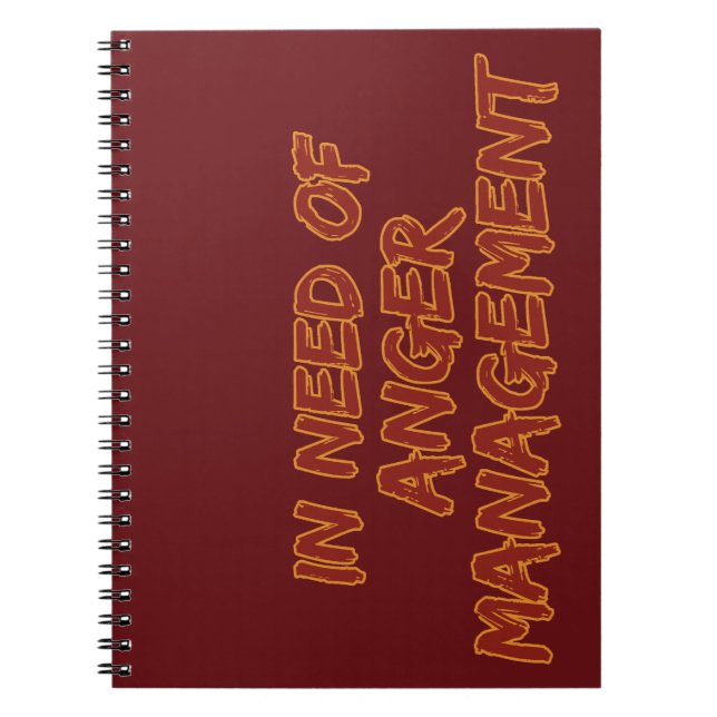 Anger Management custom notebook (Front)