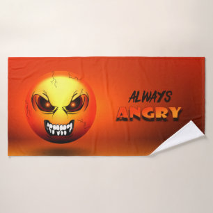 Angermoji bath towel